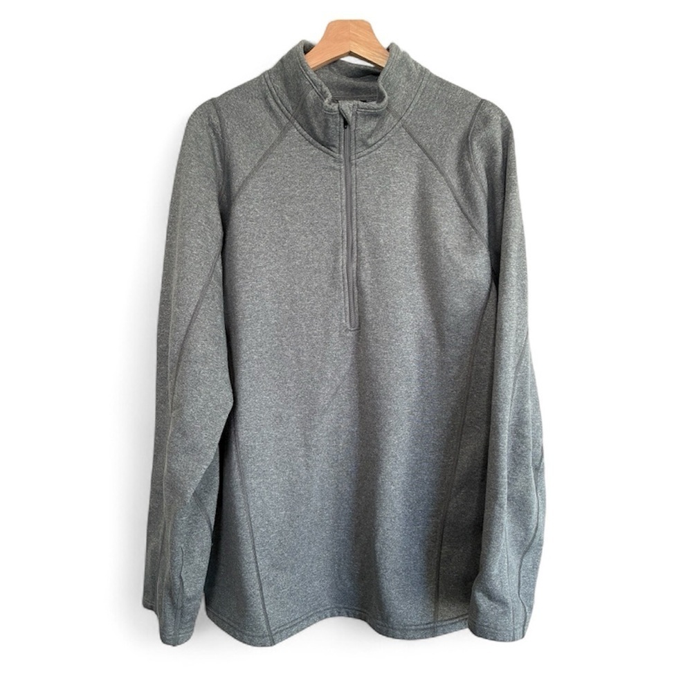 Obermeyer Marathon Top Pullover Men XL 1/4 Zip Gray Athletic Performance